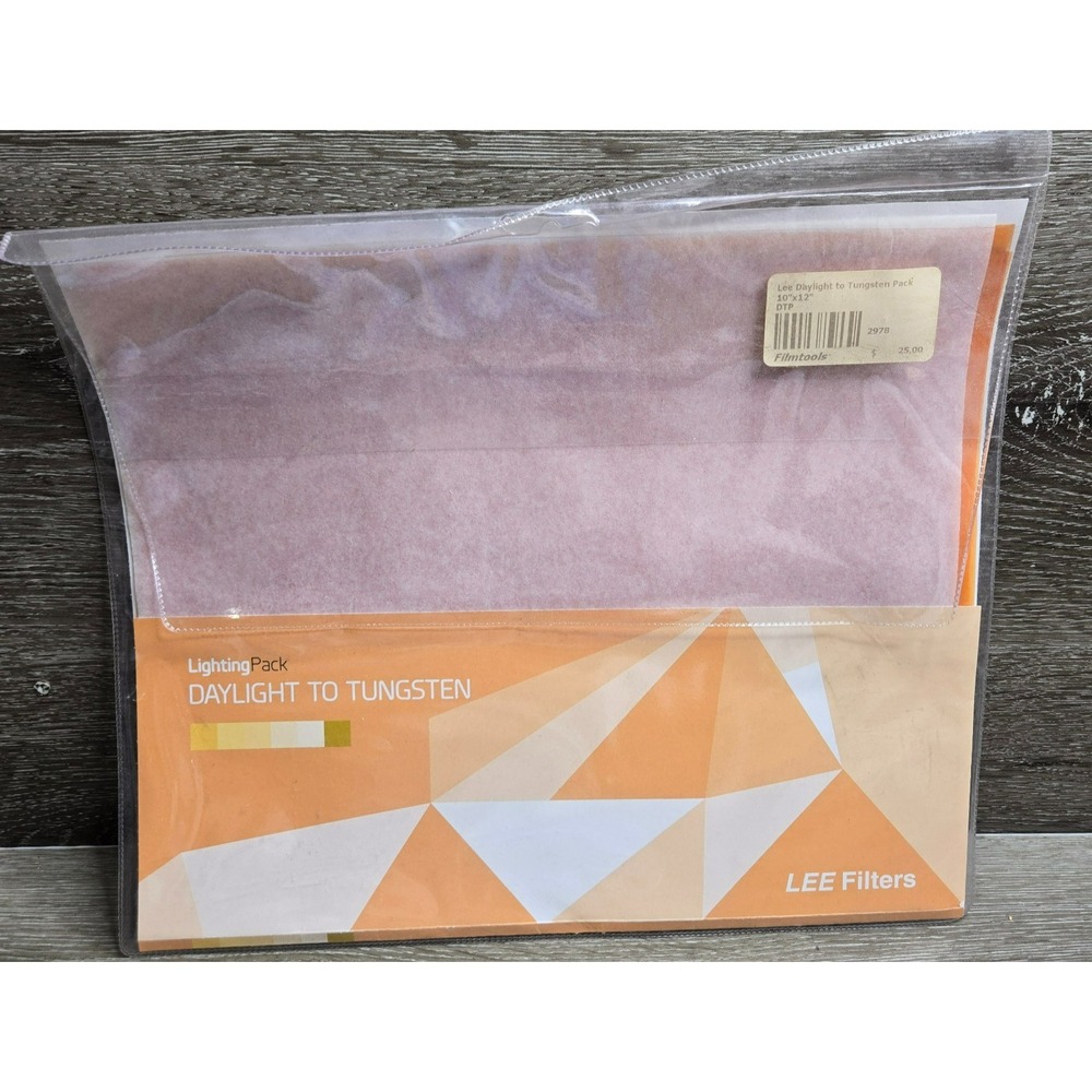 LEE Filters Lighting Pack Daylight to Tungsten Orange Color 12 Sheets 10 x 12"